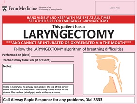 Laryngectomy card
